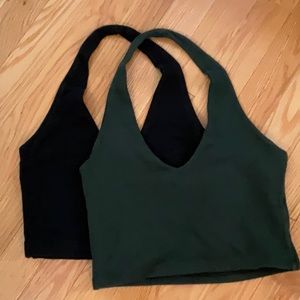 John Galt Black and Green Alexis Halter Top Bundle